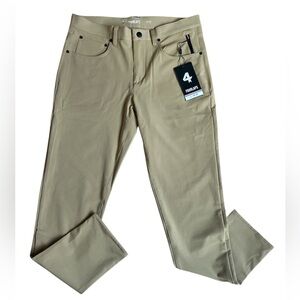 FOURLAPS RE-UP MEN’S TRAVERSE ATHLETIC FIT PANT IN ACORN SIZE 32x32. NWT